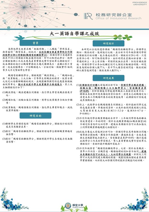 【2017年】大一英語自學課之成效圖片