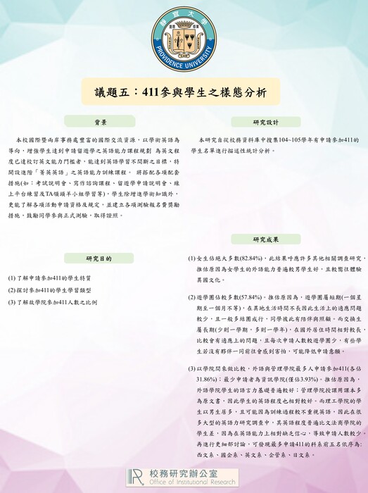 【2019年】411參與學生之樣態分析圖片